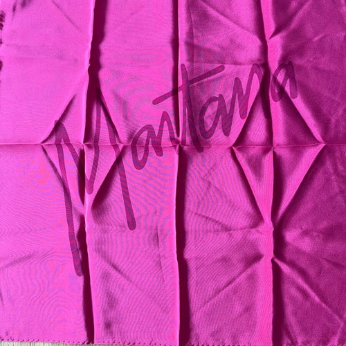Montana silk scarf new, fuchsia with red