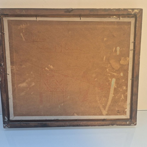 Jacobus Moerman Oil Painting Marine Cabinet Piece, Ostend 1939