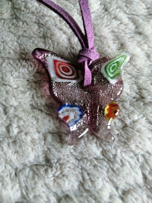 Necklace new with butterfly