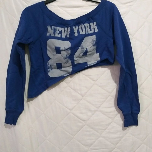 Women's casual asymmetrical top like new, blue, size S