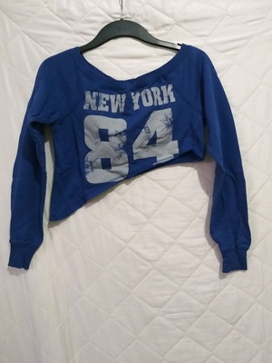 Women's casual asymmetrical top like new, blue, size S