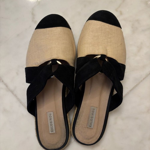 Mules Kalogirou like new, size 39, black and beige