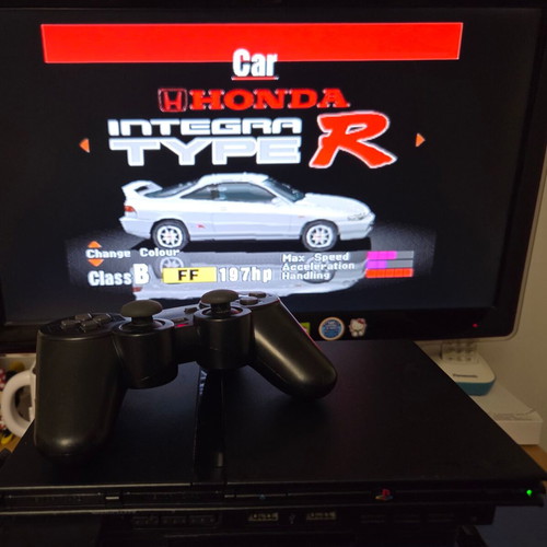 Sony PlayStation 2 SCPH-75004 Slim console used with Dualshock and accessories