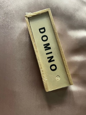 Domino game new in wooden box, classic board game