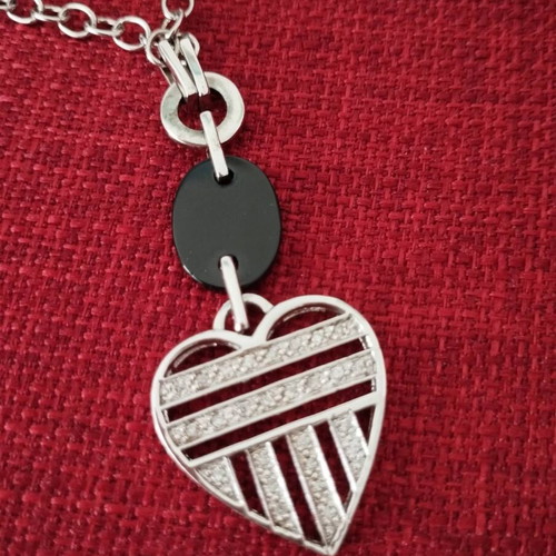 Loftys heart pendant necklace new silver