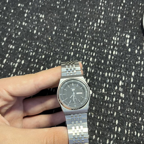 Seiko 5 Automatic Railway Time watch like new, black dial