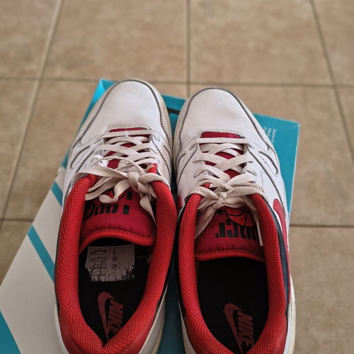 Nike Full Force Low Retro Sneakers used, size 47, white and red