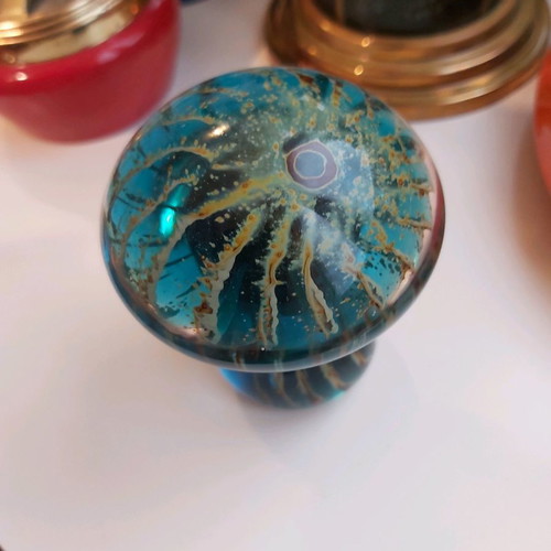 Glass Mushroom Paperweight like new, 10 cm height