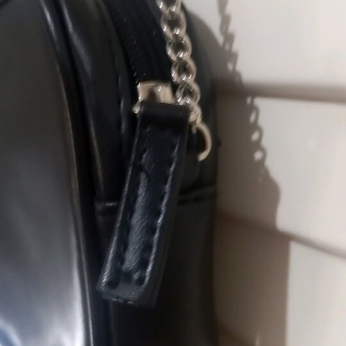 Mad hat evening handbag like new, black quilted synthetic