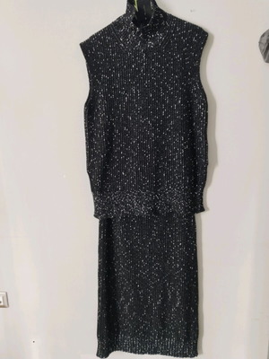Massimo Dutti knitted set new, sleeveless sweater and skirt