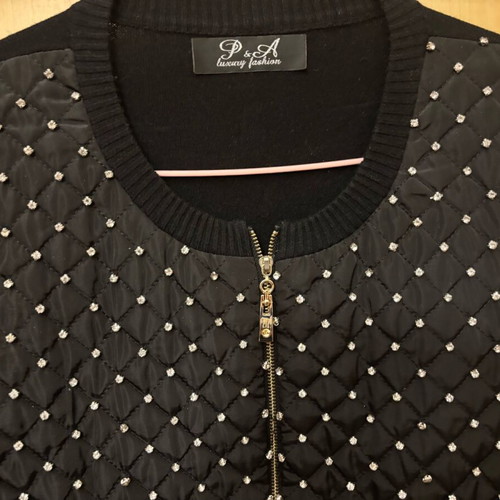 Short black evening jacket with rhinestones, like new