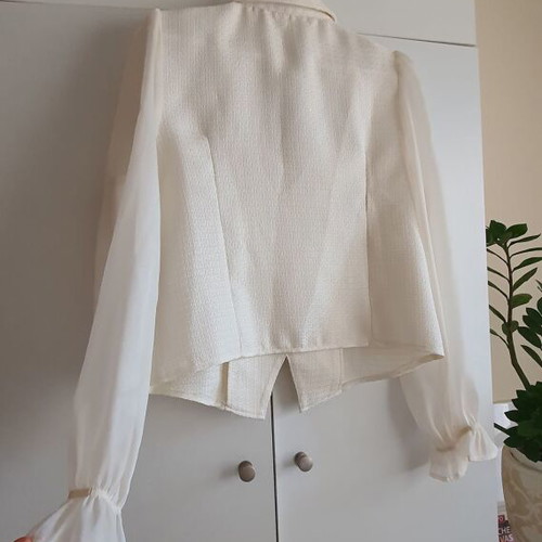 Blouse with buttons new, ecru, size L