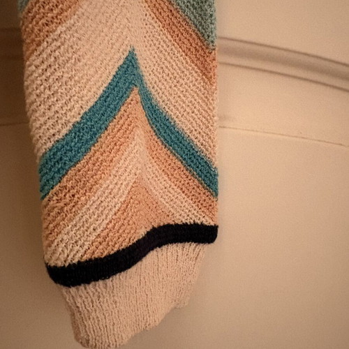 Missoni vintage V-neck sweater, multicolored chevron knit