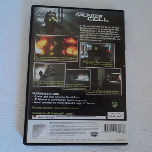 Splinter Cell PS2 game used