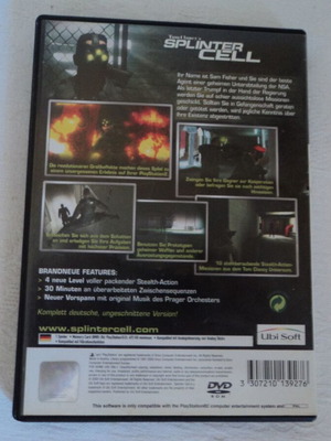 Splinter Cell PS2 game used