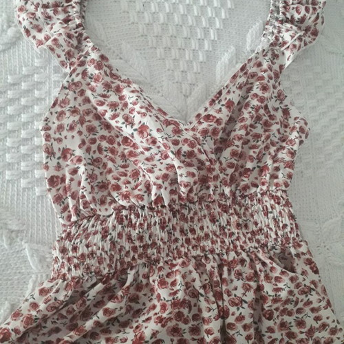 Box Now Dress new, wrap style with ruffles and adjustable tie