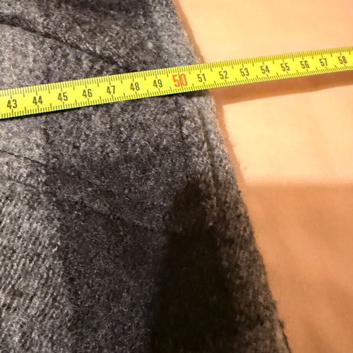 Mandeco Zara coat used black grey checkered wool oversized XS