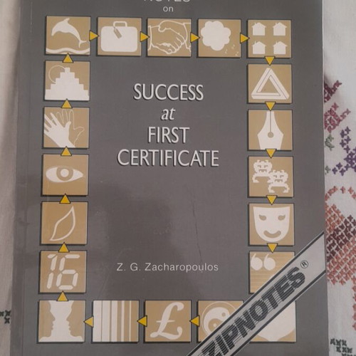 Notes on Success at First Certificate book used, English