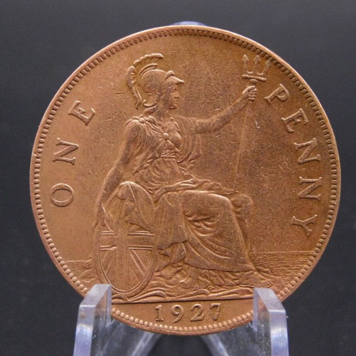 Great Britain 1 Penny 1927 coin (George V - Britannia)