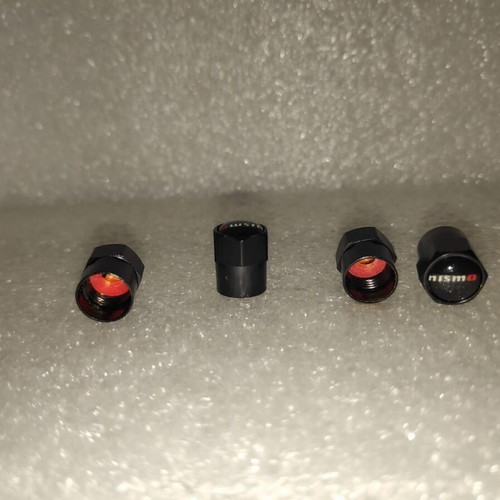 Nismo Aluminum Tire Valve Caps set of 4, like new, black
