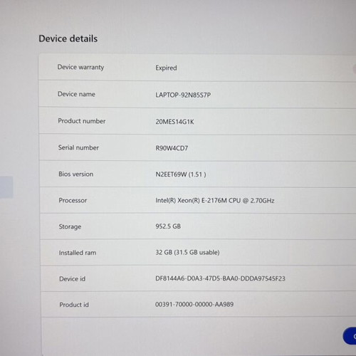 Lenovo ThinkPad P1 (Gen 1) Mobile Workstation, Intel Xeon, 32GB RAM, 4K Touch
