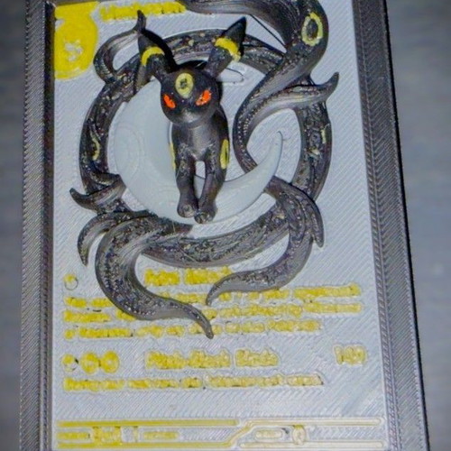 3D Printed Pokémon Card Umbreon PLA