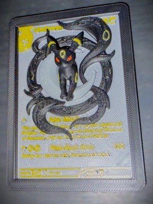 3D Printed Pokémon Card Umbreon PLA