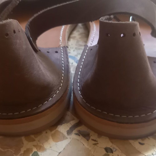Leather handmade sandals like new, size 40, brown