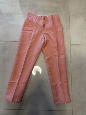 Massimo Dutti linen pants, pink, ankle length, XS