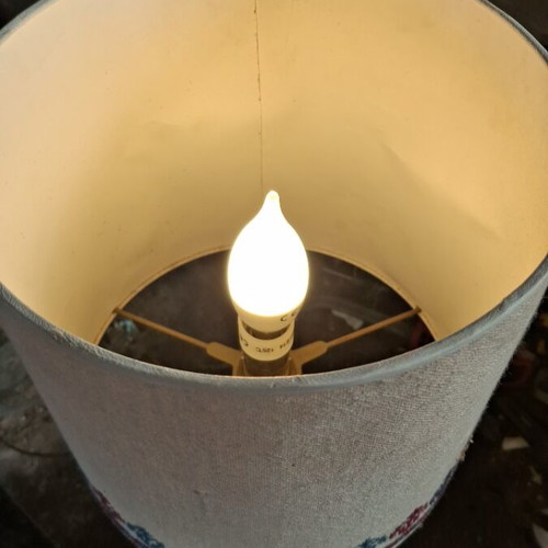 Bronze table lamp handmade, used, 49 cm height