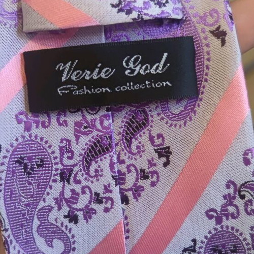 Purple Paisley Silk Tie new