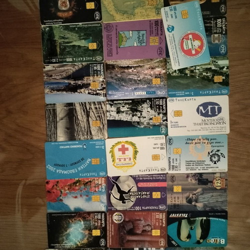 Phone cards used, pack