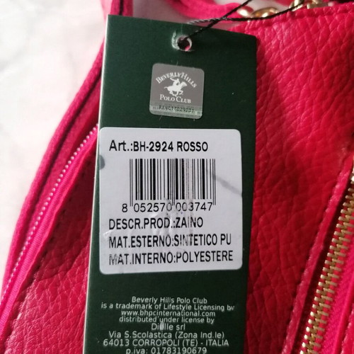 Polo Club women's backpack new, red