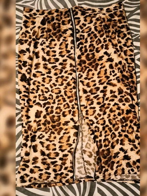 Leopard pencil skirts and Darkside jeans unused, medium/large