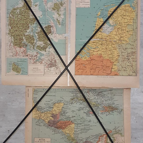 Maps of Early 1950s Chronology, Used, Pack of 33 by V. Lambrinakos