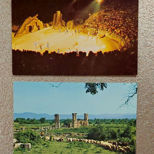Postcards like new, 2 from Philippi Kavala
