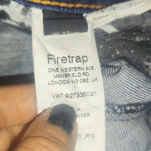 Firetrap Merc-Fender denim jeans like new, size W28 L34, 2011