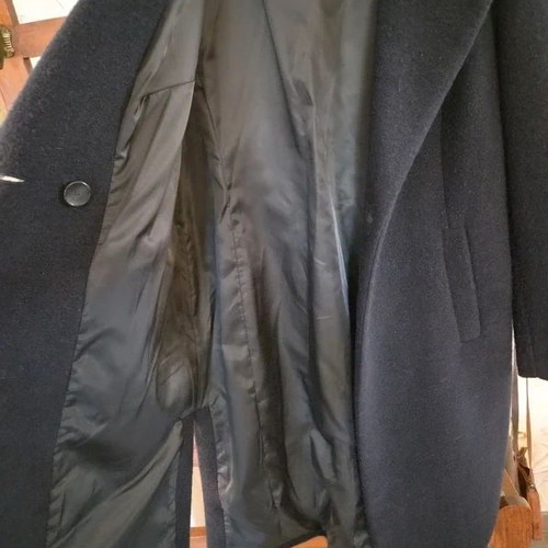 Barbara Lebek Wool Coat Dark Navy, Size 38/40