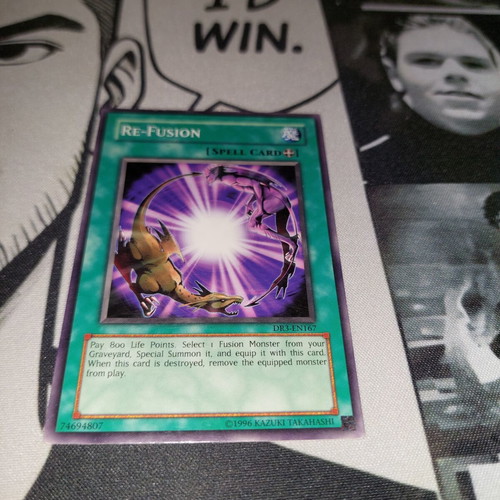 Re-Fusion Spell Card used, classic Yu-Gi-Oh! fusion support