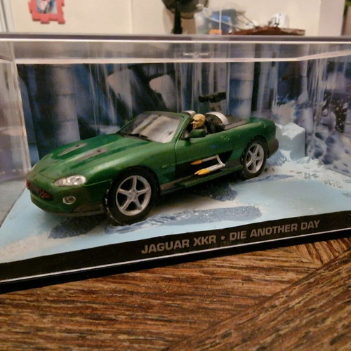 James Bond Jaguar XKR collectible model car used with magazine