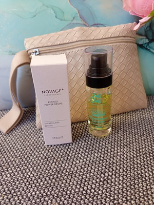 Oriflame Novage Retinol Face Serum and Snail Serum with New Beige Pouch