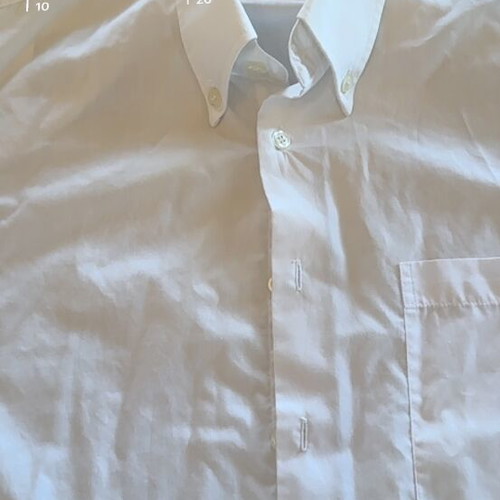 Men's cotton dress shirts set of 2, white and cream, XL, like new