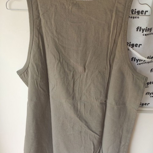 Xdye sleeveless shirt used, brown with white details, size M/L