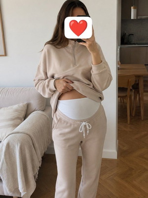 Maternity and Nursing Tracksuit beige size L like new