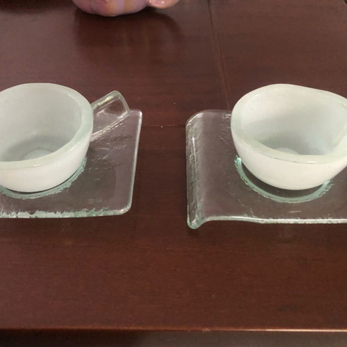 Glass Studio handmade coffee cups new