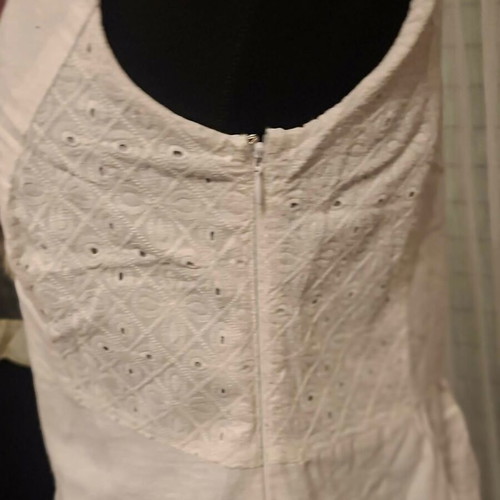 Per Una white linen midi dress like new, UK size 12