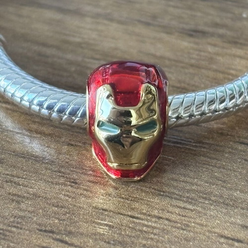 Pandora Iron Man Charm like new, red and gold