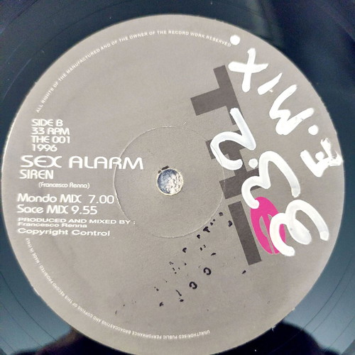 Sex Alarm Siren 12'' Vinyl Maxi Single used, electronic 1996 Italy