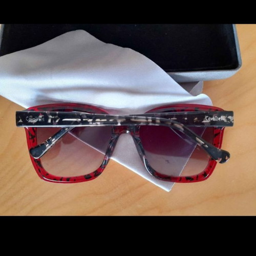 Cavallieri sunglasses used, red acetate, Italian brand