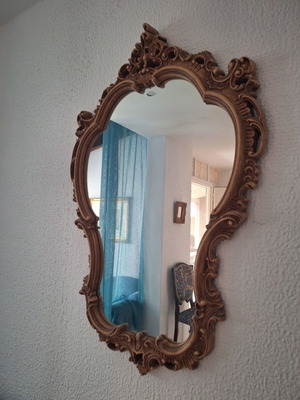 Carved mirror with patina, like new, 97x67 cm, 1970s